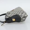 GUCCI GG Supreme Shoulder Bag PVC Navy Gold Auth 193574-3
