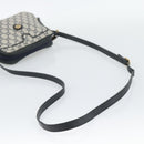GUCCI GG Supreme Shoulder Bag PVC Navy Gold Auth 193574-7