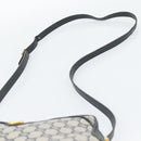 GUCCI GG Supreme Shoulder Bag PVC Navy Gold Auth 193574-8