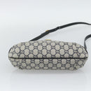 GUCCI GG Supreme Shoulder Bag PVC Navy Gold Auth 193574-5