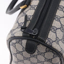 GUCCI GG Supreme Sherry Line Hand Bag PVC Navy Gold 24 02 006 Auth 193575-17