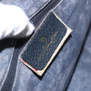 GUCCI GG Supreme Sherry Line Hand Bag PVC Navy Gold 24 02 006 Auth 193575-19