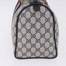 GUCCI GG Supreme Sherry Line Hand Bag PVC Navy Gold 24 02 006 Auth 193575-3