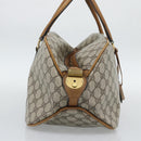 GUCCI GG Supreme Web Sherry Line Boston Bag PVC Beige Gold Auth 193576A-3