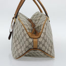 GUCCI GG Supreme Web Sherry Line Boston Bag PVC Beige Gold Auth 193576A-4