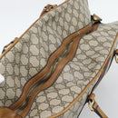 GUCCI GG Supreme Web Sherry Line Boston Bag PVC Beige Gold Auth 193576A-6