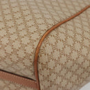 CELINE Macadam Canvas Tote Bag PVC Beige Gold Auth 193577-10