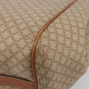 CELINE Macadam Canvas Tote Bag PVC Beige Gold Auth 193577-12