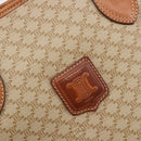 CELINE Macadam Canvas Tote Bag PVC Beige Gold Auth 193577-14