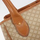 CELINE Macadam Canvas Tote Bag PVC Beige Gold Auth 193577-15