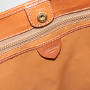 CELINE Macadam Canvas Tote Bag PVC Beige Gold Auth 193577-16