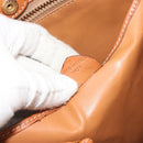 CELINE Macadam Canvas Tote Bag PVC Beige Gold Auth 193577-23