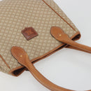 CELINE Macadam Canvas Tote Bag PVC Beige Gold Auth 193577-6