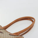 CELINE Macadam Canvas Tote Bag PVC Beige Gold Auth 193577-8