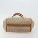 CELINE Macadam Canvas Tote Bag PVC Beige Gold Auth 193577-9
