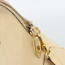 CELINE Hand Bag Leather 2way Ivory Gold Auth 193579-17