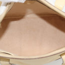 CELINE Hand Bag Leather 2way Ivory Gold Auth 193579-19