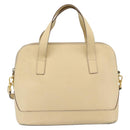 CELINE Hand Bag Leather 2way Ivory Gold Auth 193579-2