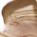 CELINE Hand Bag Leather 2way Ivory Gold Auth 193579-22
