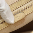 CELINE Hand Bag Leather 2way Ivory Gold Auth 193579-25