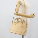 CELINE Hand Bag Leather 2way Ivory Gold Auth 193579-26