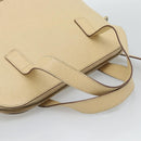 CELINE Hand Bag Leather 2way Ivory Gold Auth 193579-7