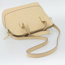 CELINE Hand Bag Leather 2way Ivory Gold Auth 193579-9