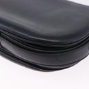 CELINE Shoulder Bag Leather Navy Gold Auth 193580A-13