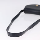 CELINE Shoulder Bag Leather Navy Gold Auth 193580A-7