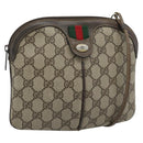 GUCCI GG Supreme Web Sherry Line Bag PVC Beige Gold 904 02 647 Auth 193581-1