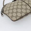 GUCCI GG Supreme Web Sherry Line Bag PVC Beige Gold 904 02 647 Auth 193581-12