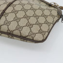 GUCCI GG Supreme Web Sherry Line Bag PVC Beige Gold 904 02 647 Auth 193581-13