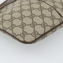 GUCCI GG Supreme Web Sherry Line Bag PVC Beige Gold 904 02 647 Auth 193581-14