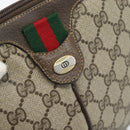 GUCCI GG Supreme Web Sherry Line Bag PVC Beige Gold 904 02 647 Auth 193581-16