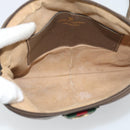 GUCCI GG Supreme Web Sherry Line Bag PVC Beige Gold 904 02 647 Auth 193581-18