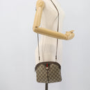 GUCCI GG Supreme Web Sherry Line Bag PVC Beige Gold 904 02 647 Auth 193581-22