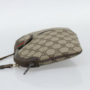 GUCCI GG Supreme Web Sherry Line Bag PVC Beige Gold 904 02 647 Auth 193581-4