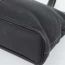 Burberrys Hand Bag Leather Black Gold Auth 193582A-15