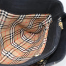 Burberrys Hand Bag Leather Black Gold Auth 193582A-17