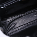 CELINE Hand Bag Leather 2way Black Gold Auth 193583A-19