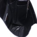 CELINE Hand Bag Leather 2way Black Gold Auth 193583A-20