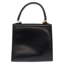 CELINE Hand Bag Leather 2way Black Gold Auth 193583A-3