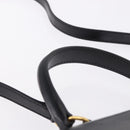 CELINE Hand Bag Leather 2way Black Gold Auth 193583A-8