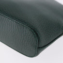 CARTIER Pouch Leather Green Gold Auth 193585V-11