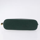 CARTIER Pouch Leather Green Gold Auth 193585V-7