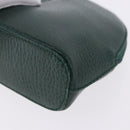 CARTIER Pouch Leather Green Gold Auth 193585V-9