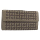 BOTTEGA VENETA INTRECCIATO Long Wallet Leather Gray Auth 193586A-1