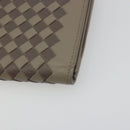 BOTTEGA VENETA INTRECCIATO Long Wallet Leather Gray Auth 193586A-10