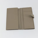 BOTTEGA VENETA INTRECCIATO Long Wallet Leather Gray Auth 193586A-13