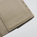 BOTTEGA VENETA INTRECCIATO Long Wallet Leather Gray Auth 193586A-16